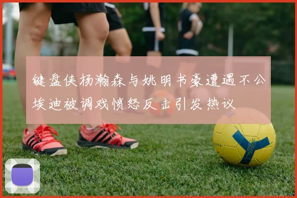 键盘侠杨瀚森与姚明书豪遭遇不公埃迪被调戏愤怒反击引发热议